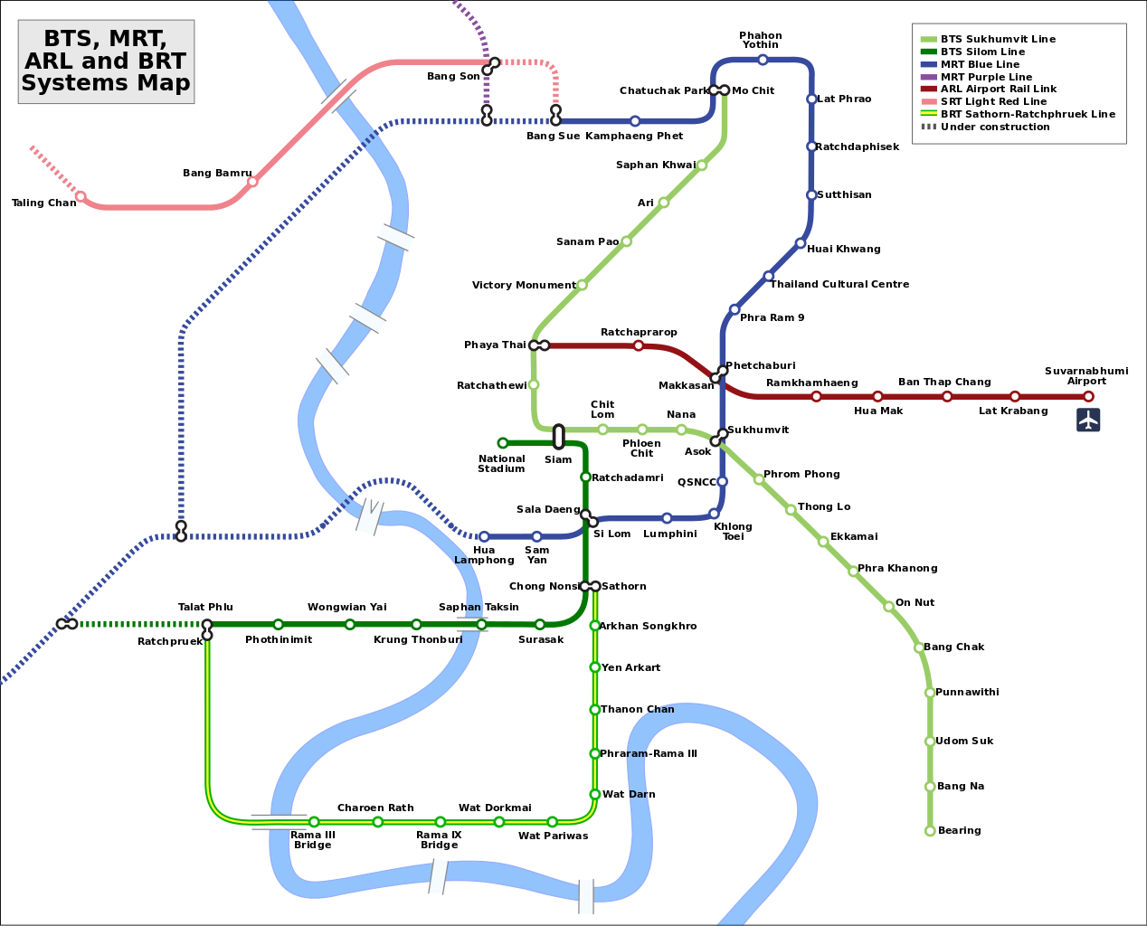 Bangkok Sky Train Map