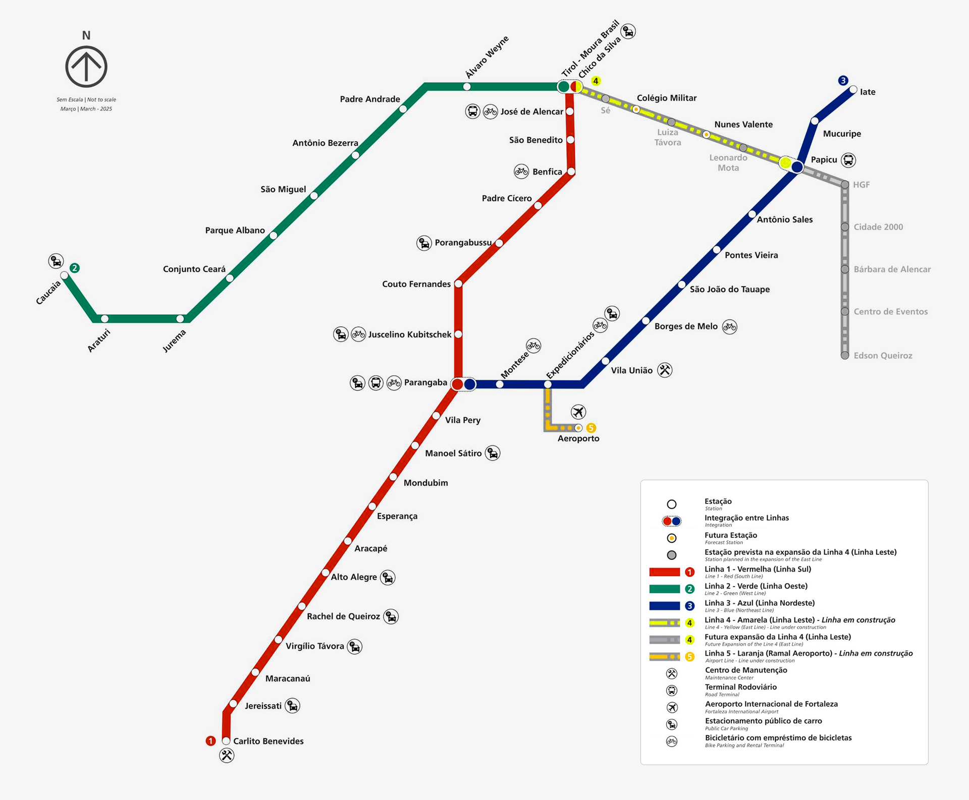 Fortaleza Metro Map