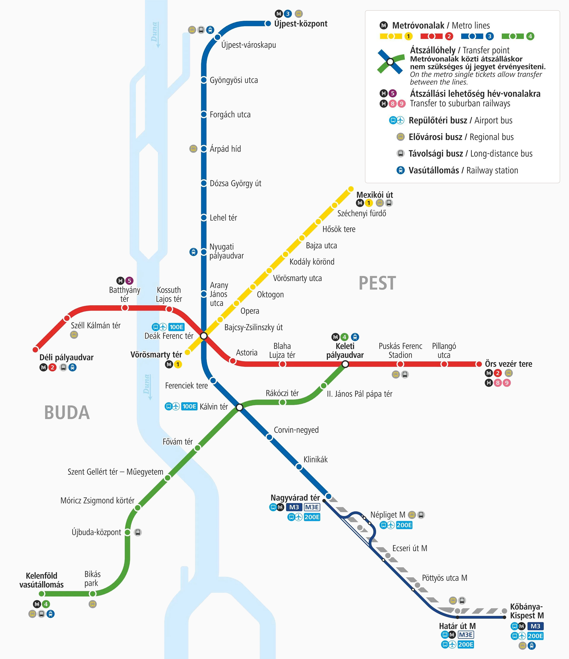 Budapest Metro Map