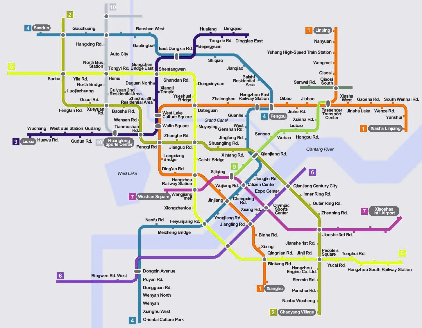 Hangzhou Metro Map