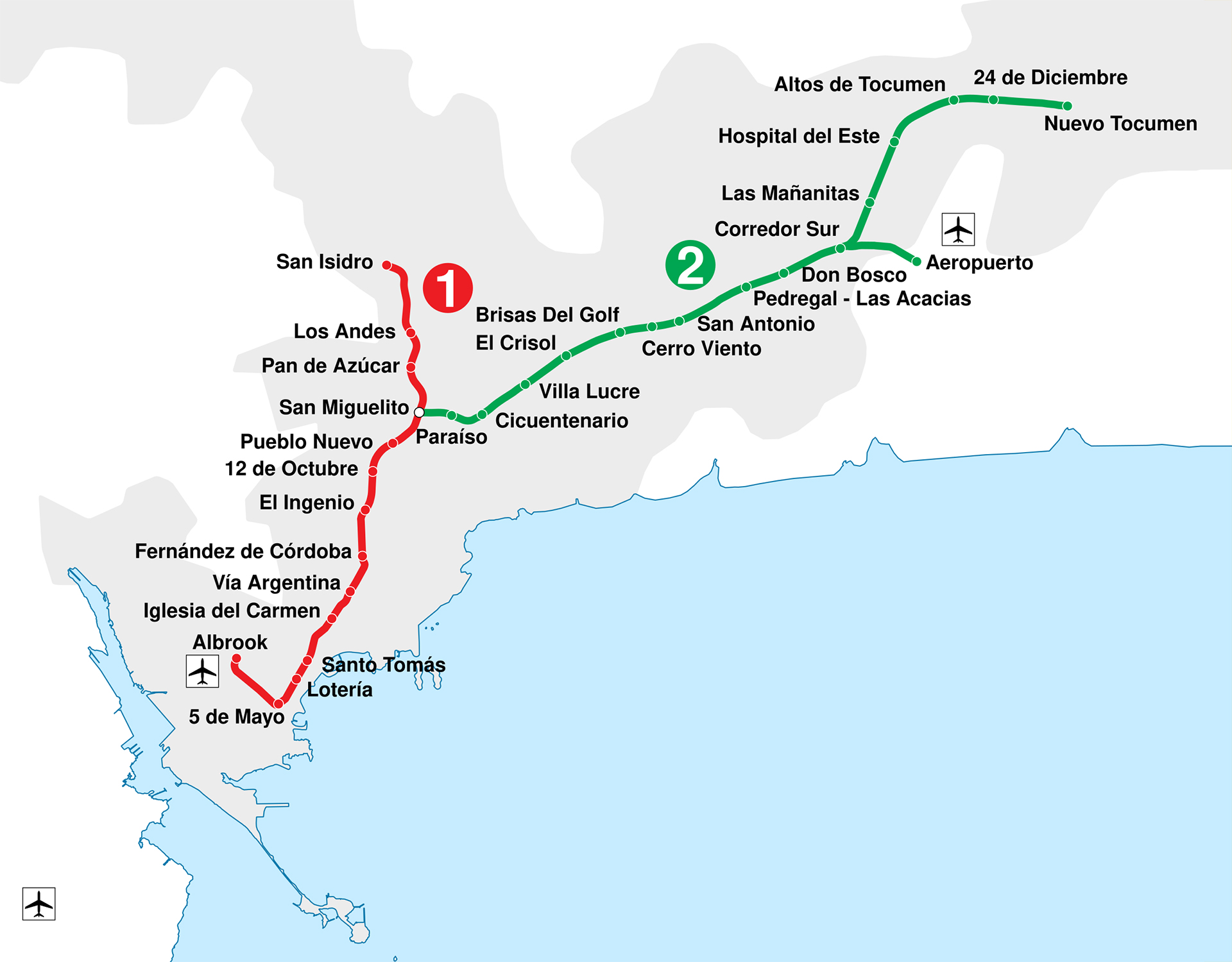 Panamá Metro Map