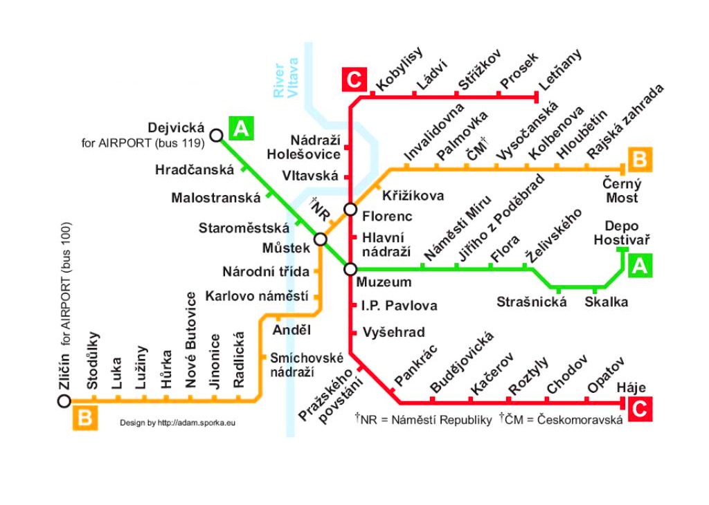 Prague Metro Map